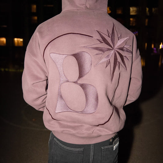 "Purple Reign" Big B Embroidered Hoodie