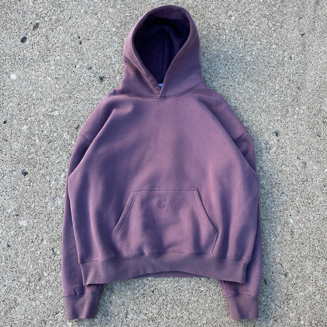 "Purple Reign" Big B Embroidered Hoodie